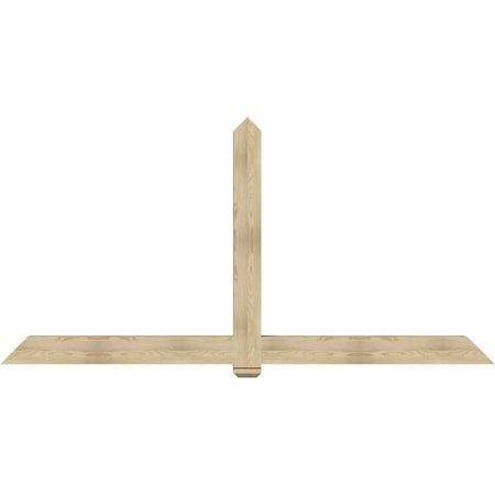 Ekena Millwork Eugene Rough Sawn Timber Gable Bracket, Douglas Fir, 108"W x 54"H x 6"D x 6"F, 12/12 Pitch GBW108X54X0606EUG00RDF